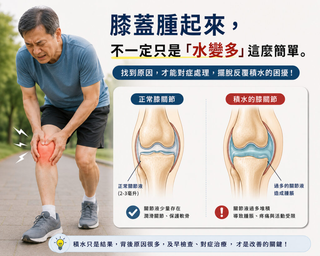 膝蓋積水怎麼辦?膝蓋突然腫起來的原因一次看懂 1 01